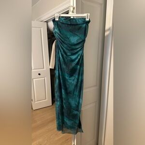 Amazon Elegant Teal One Shoulder Dress